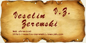 Veselin Zeremski vizit kartica